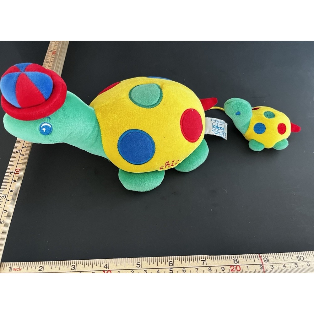 Vintage Chicco Happy Color Musical Walking Turtle Plush Baby Einstein - WORKING